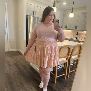 Target wild fable pink floral skirt